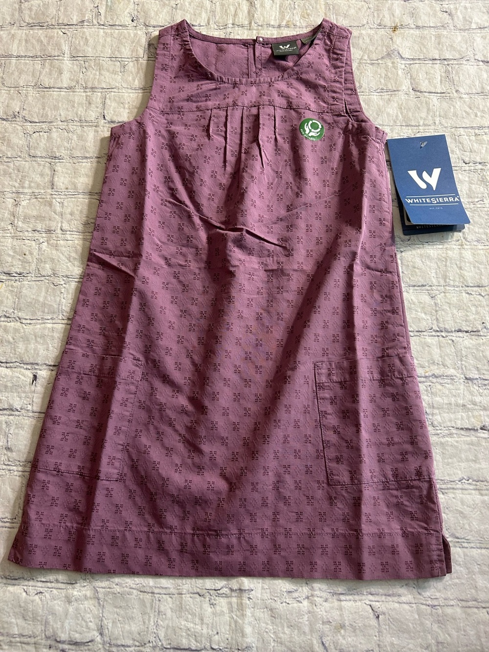 WHITE SIERRA GIRLS KENDALL PURPLE ORGANIC COTTON BLEND JUMPER DRESS SIZE SMALL